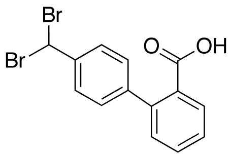 4'-(Dibromomethyl)-[1,1'-biphenyl]-2-carboxylic Acid (Telmisartan Impurity) - image 1
