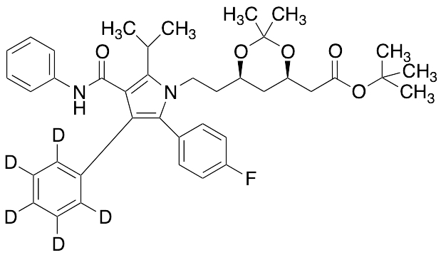 (6-{2-[3-(4-Phenylcarbamoyl)-5-(4-fluoro-phenyl)-2-isopropyl-4-phenyl-d5-pyrrol-1-yl]-ethyl}-2,2-dimethyl-[1,3]-dioxane-4-yl)-acetic Acid, tert-Butyl Ester - image 1