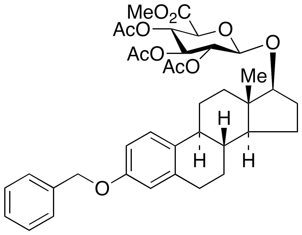 17Beta-Estradiol 3-O-Benzyl 17-(2,3,4-Tri-O-acetyl-Beta-D-glucuronide Methyl Ester) - image 1