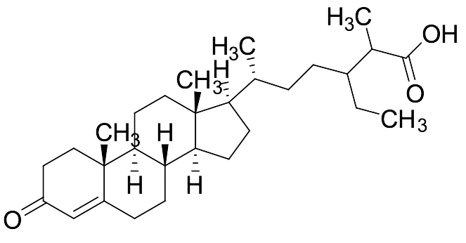 (6R)-6-((8S,9S,10R,13R,14S,17R)-10,13-Dimethyl-3-oxo-2,3,6,7,8,9,10,11,12,13,14,15,16,17-tetradecahydro-1H-cyclopenta[a]phenanthren-17-yl)-3-ethyl-2-methylheptanoic Acid - image 1