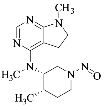N,7-Dimethyl-N-((3S,4S)-4-methyl-1-nitrosopiperidin-3-yl)-6,7-dihydro-5H-pyrrolo[2,3-d]pyrimidin-4-amine - image 1