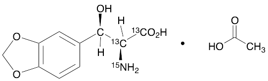 DL-threo-Beta-(3,4-Methylenedioxyphenyl)serine-13C2,15N Acetate Salt - image 1