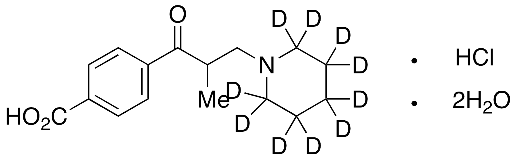 Tolperisone 4-Carboxylic Acid-d10 Hydrochloride Hydrate - image 1