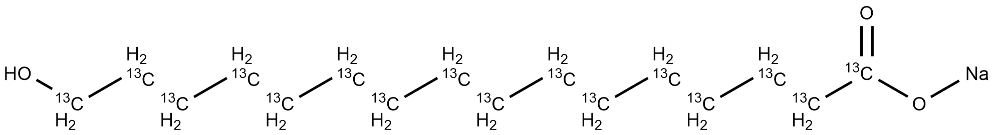 Sodium 16-Hydroxyhexadecanoate-13C16 - image 1