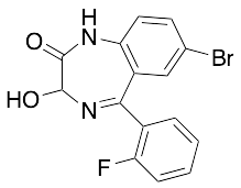 7-Bromo-5-(2-fluorophenyl)-1,3-dihydro-3-hydroxy-2H-1,4-benzodiazepin-2-one - image 1