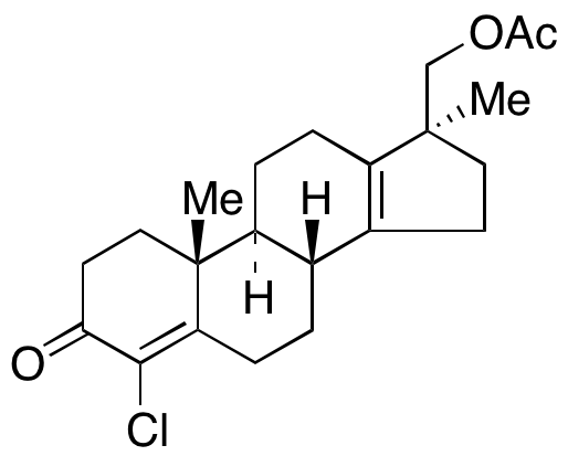 21-Desmethyl (17Beta)-21-Acetyloxy-4–chloro-17-methyl-18-norpregna-4,13-dien-3-one - image 1
