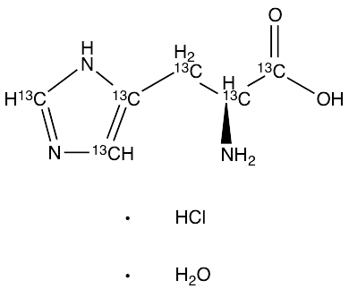 L-Histidine Hydrochloride Hydrate (<5% D) (13C6, 97-99%) - image 1
