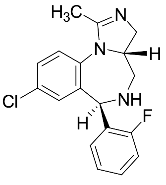 trans-rel-8-Chloro-6-(2-fluorophenyl)-3a,4,5,6-tetrahydro-1-methyl-3H-imidazo[1,5-a][1,4]benzodiazepine - image 1