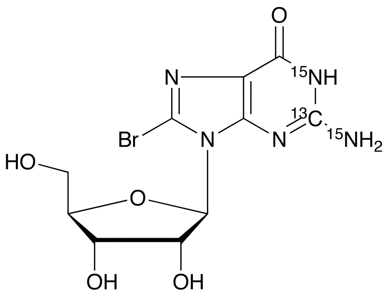 8-Bromoguanosine-13C,15N2 - image 1