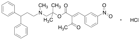 2-[(3-Nitrophenyl)methylene]-3-oxo-butanoic Acid 2-[(3,3-Diphenylpropyl)methylamino]-1,1-dimethylethyl Ester Hydrochloride - image 1