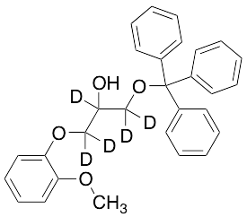 1-(2-Methoxyphenoxy)-3-(trityloxy)propan-2-ol- d5 - image 1