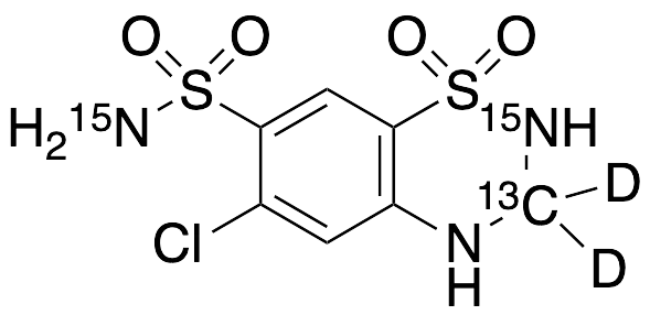 Hydrochlorothiazide-13C,15N2,d2 - image 1