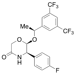 (5R,6S)-6-[(1S)-1-[3,5-Bis(trifluoromethyl)phenyl]ethoxy]-5-(4-fluorophenyl)-3-morpholinone - image 1