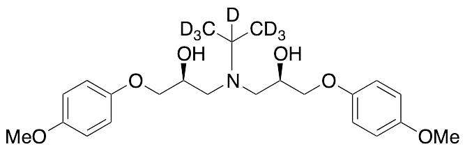 (S)-1-(((R)-2-Hydroxy-3-(4-methoxyphenoxy)propyl)(isopropyl)amino)-3-(4-methoxyphenoxy)propan-2-ol-d7 - image 1