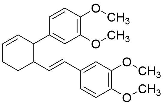 3-(3,4-Dimethoxyphenyl)-4-[(E)-3,4-dimethoxystyryl]cyclohex-1-ene - image 1