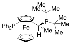(R)-(-)-1-[(S)-2-Diphenylphosphino)ferrocenyl]ethyldi-t-butylphosphine - image 1