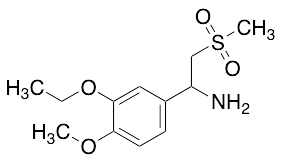 1-(3-Ethoxy-4-methoxy-phenyl)-2-methanesulfonylethylamine (~10% inorganics) - image 1