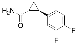 (1R,2R)-2-(3,4-Difluorophenyl)cyclopropanecarboxamide - image 1