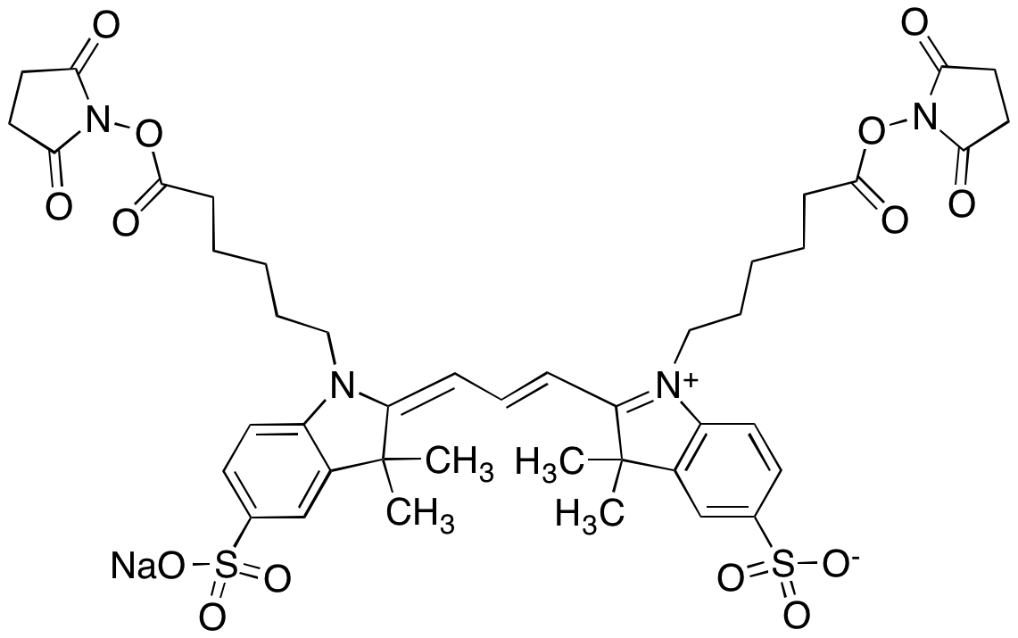 Cyanine 3 Bihexanoic Acid Dye, Succinimidyl Ester, Sodium Salt (~90%) - image 1