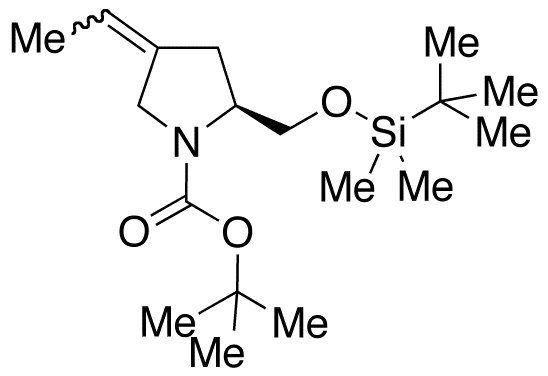 (2S)-2-[[(tert-Butyldimethylsilyloxy]methyl]-4-ethylidene-1-pyrrolidinecarboxylic Acid tert-Butyl Ester - image 1