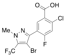 5-[4-Bromo-1-methyl-5-(trifluoromethyl)-1H-pyrazol-3-yl]-2-chloro-4-fluorobenzoic Acid - image 1