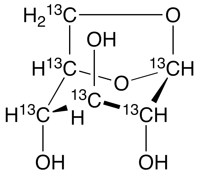 1,6-Anhydro-Beta-D-glucopyranose-13C6 - image 1