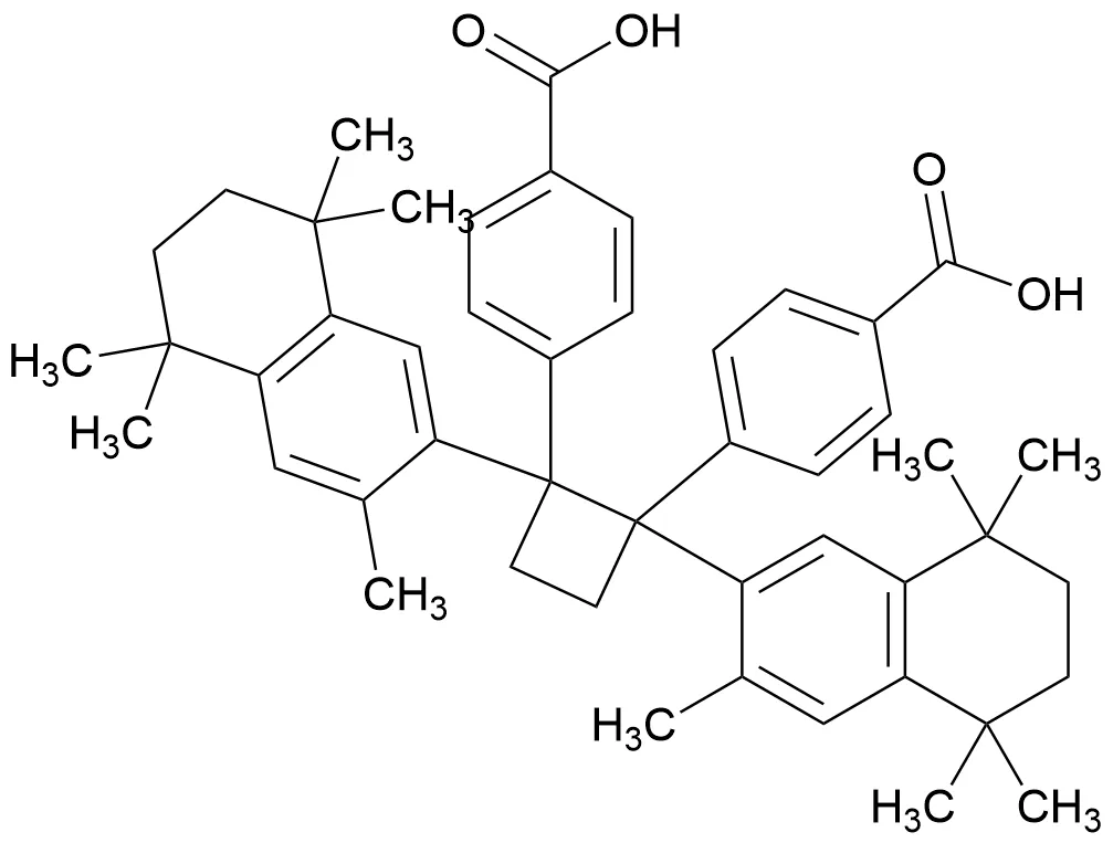 4,4'-(1,2-bis(3,5,5,8,8-pentamethyl-5,6,7,8-tetrahydronaphthalen-2-yl)cyclobutane-1,2-diyl)dibenzoic Acid - image 1