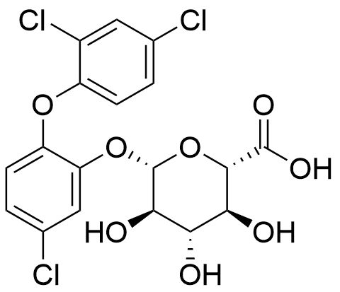 5-Chloro-2-(2,4-dichlorophenoxy)phenyl beta-D-Glucopyranosiduronic Acid - image 1