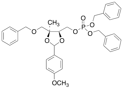 2,3-O-(4-Methoxyphenyl)methylene-2-methyl-D-erythritol Phosphate Benzyl Ether Diphenyl Ether - image 1