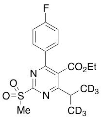 Ethyl 4-(4-Fluorophenyl)-6-isopropyl-2-(methylsulfonyl)pyrimidine-5-carboxylate-d6 - image 1