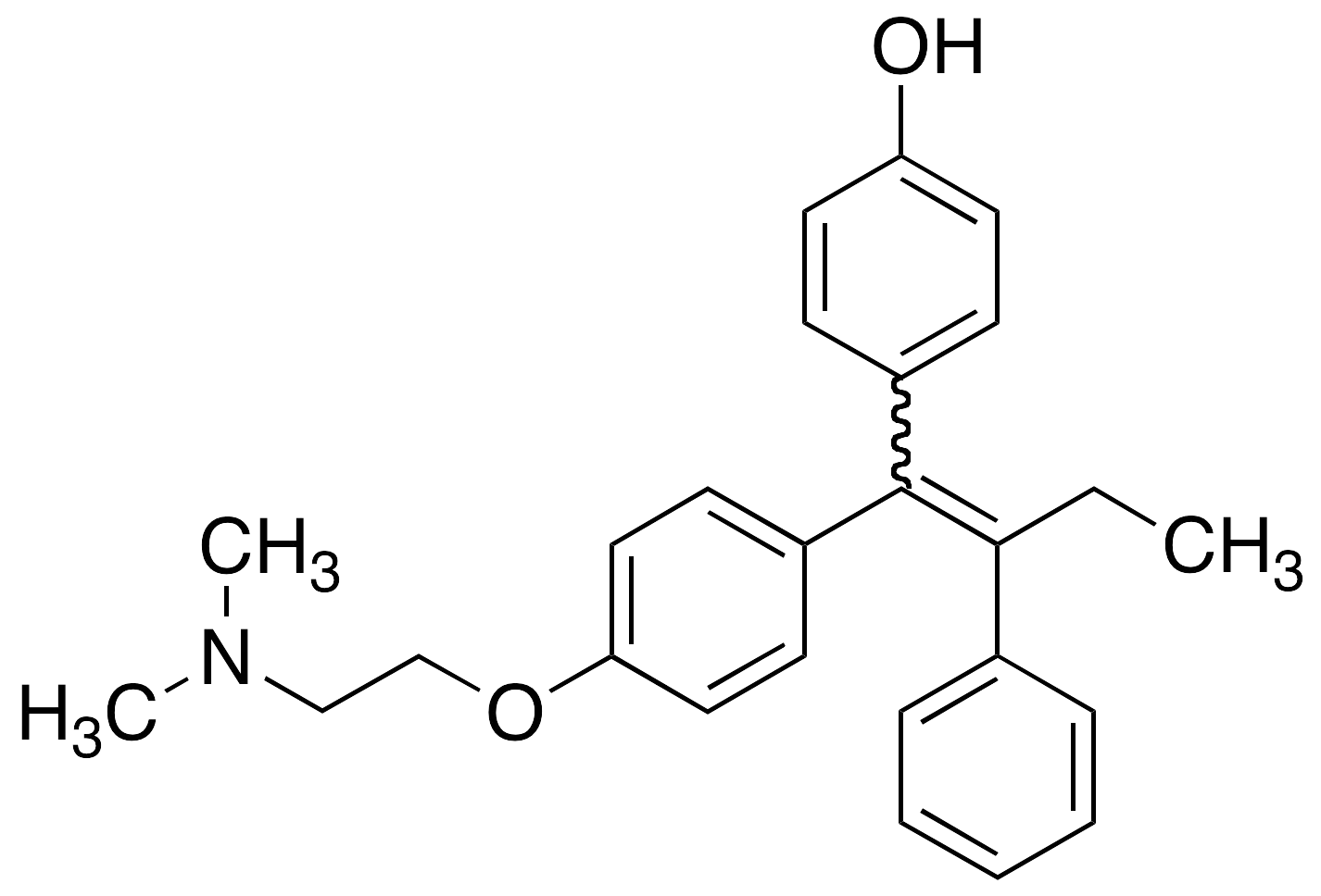 (E/Z)-4-Hydroxy Tamoxifen - image 1