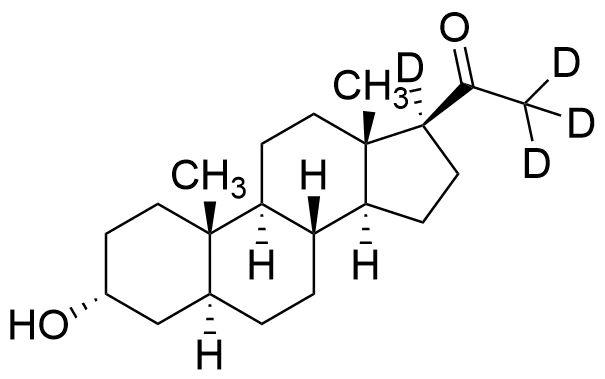 5alpha-Pregnan-3alpha-ol-20-one-17alpha,21,21,21-d4 - image 1