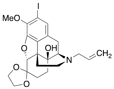 (5Alpha)-4,5-Epoxy-14-hydroxy-2-iodo-3-methoxy-17-(2-propen-1-yl)-morphinan-6-one Cyclic 1,2-Ethanediyl Acetal - image 1