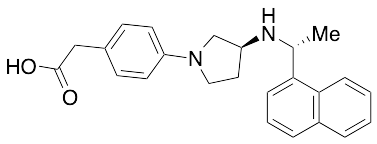 4-[(3S)-3-[[(1R)-1-(1-Naphthalenyl)ethyl]amino]-1-pyrrolidinyl]benzeneacetic Acid - image 1