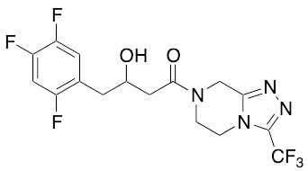 1-[5,6-Dihydro-3-(trifluoromethyl)-1,2,4-triazolo[4,3-a]pyrazin-7(8H)-yl]-3-hydroxy-4-(2,4,5-trifluorophenyl)-1-butanone - image 1