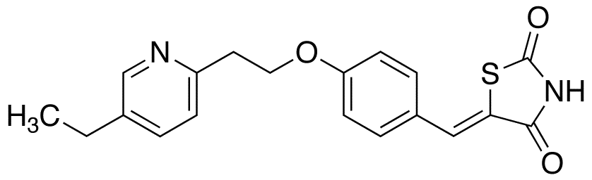 5-[[4-[2-(5-Ethyl-2-pyridinyl)ethoxy]phenyl]-methylene]-2,4-thiazolidinedione(Pioglitazone Impurity) - image 1