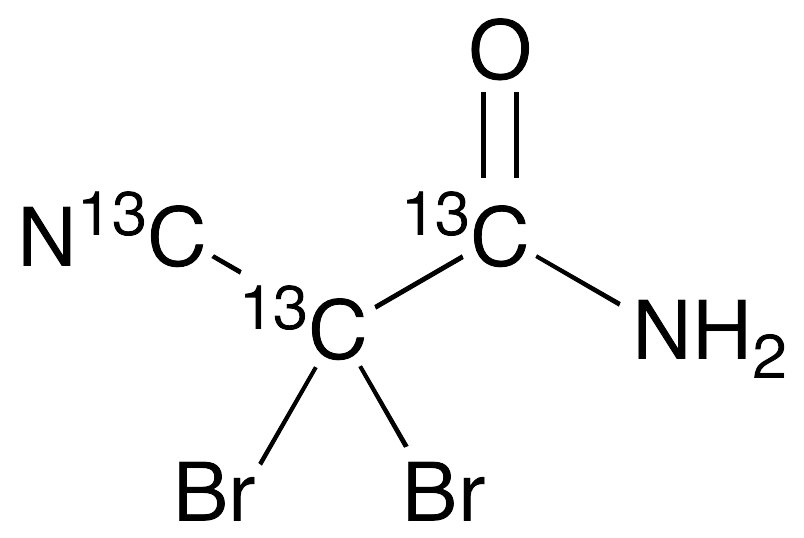 Dibromocyanoacetamide-13C3 - image 1