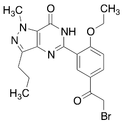 1,4-Dihydro-5-[5-(2-bromoacetyl)-2-ethoxyphenyl]-1-methyl-3-propyl-7H-pyrazolo[4,3-d]pyrimidin-7-one (may contain 5-(2-chloroacetyl)) - image 1