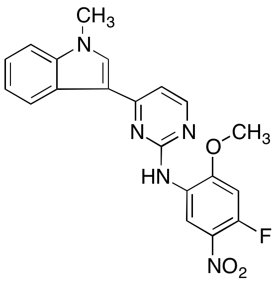 N-(4-Fluoro-2-methoxy-5-nitrophenyl)-4-(1-methyl-1H-indol-3-yl)-2-pyrimidinamine - image 1