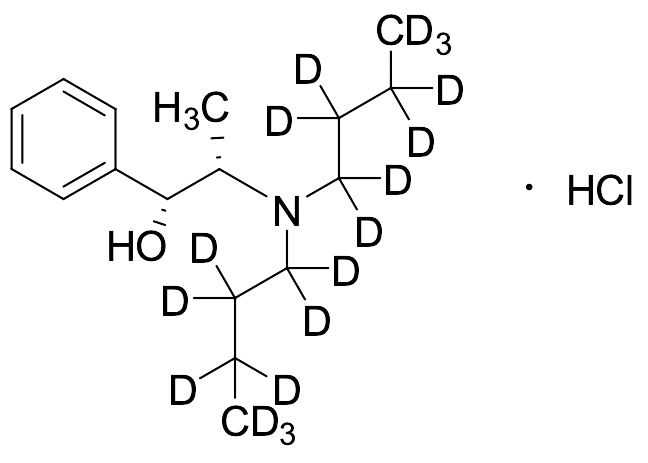 (1R,2S)-2-(Dibutylamino)-1-phenylpropan-1-ol-D₁₈ Hydrochloride - image 1