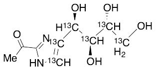 (R,S,R)-2-Acetyl-4-(1,2,3,4-tetrahydroxybutyl)-imidazole-13C6 - image 1