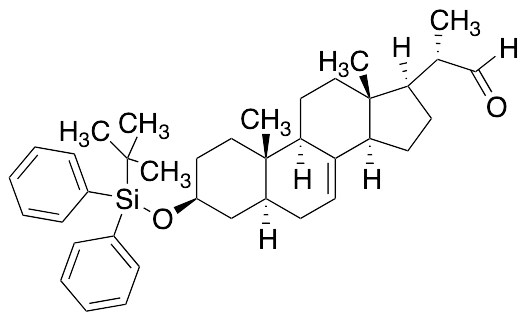 (3b,5a,20S)-3-[[(1,1-Dimethylethyl)diphenylsilyl]oxy]pregn-7-ene-20-carboxaldehyde - image 1