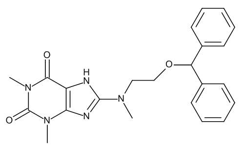 8-[2-(Diphenylmethoxy)-N-methylethylamino]-1,3-dimethylxanthine - image 1