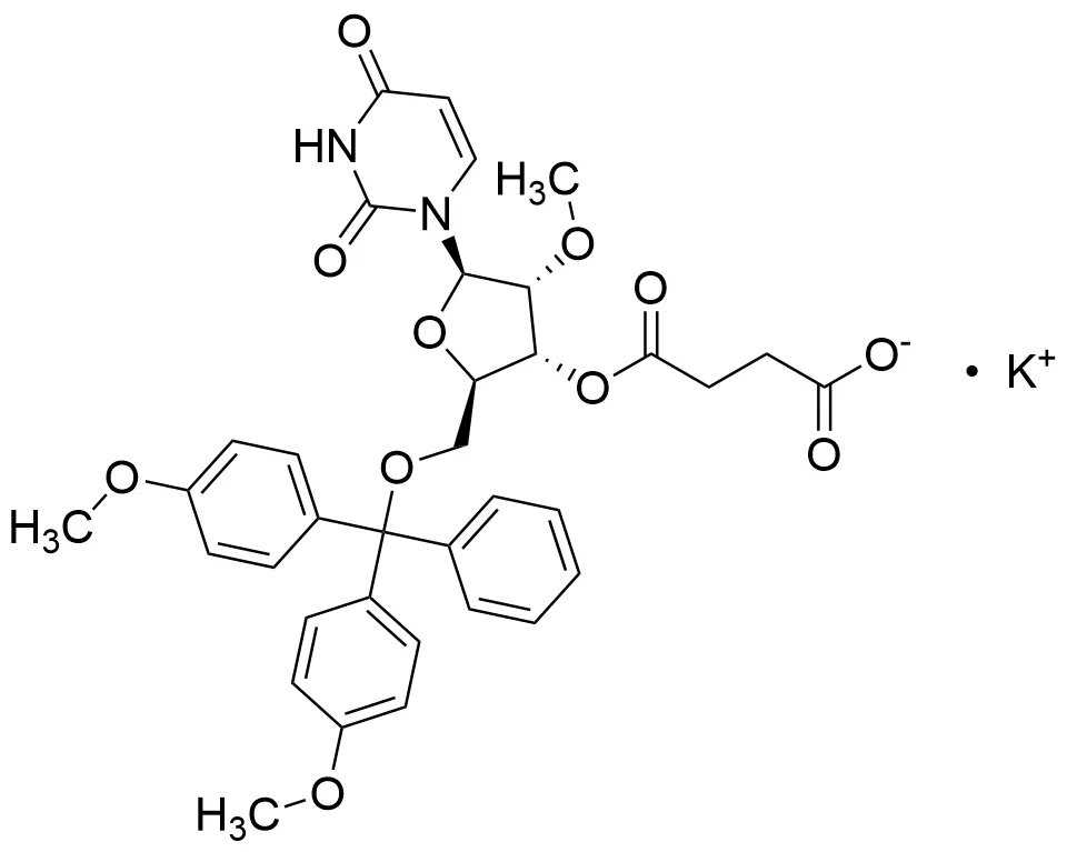 5’-O-(Dimethoxytrityl)-3'-O-hemisuccinate-2’-O-methyluridine Potassium - image 1