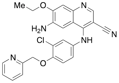 6-Amino-4-((3-chloro-4-(pyridin-2-ylmethoxy)phenyl)amino)-7-ethoxyquinoline-3-carbonitrile - image 1