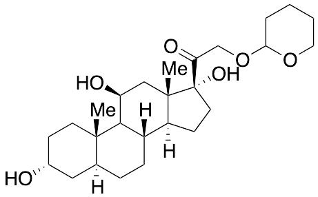 (3Alpha,5Alpha,11Beta)-3,11,17-trihydroxy-21-[(tetrahydro-2H-pyran-2-yl)oxy]-pregnan-20-one - image 1