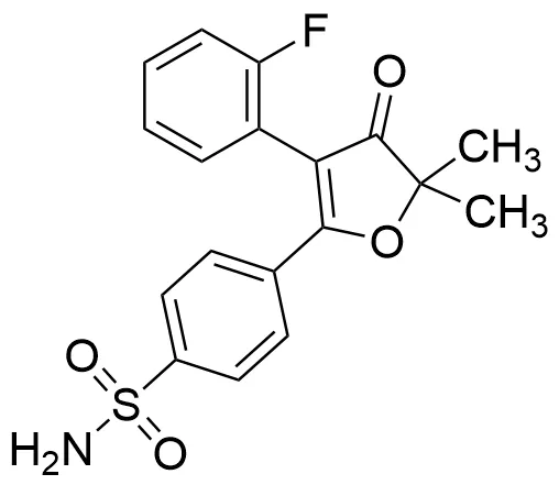 4-(3-(2-Fluorophenyl)-5,5-dimethyl-4-oxo-4,5-dihydrofuran-2-yl)benzenesulfonamide - image 1
