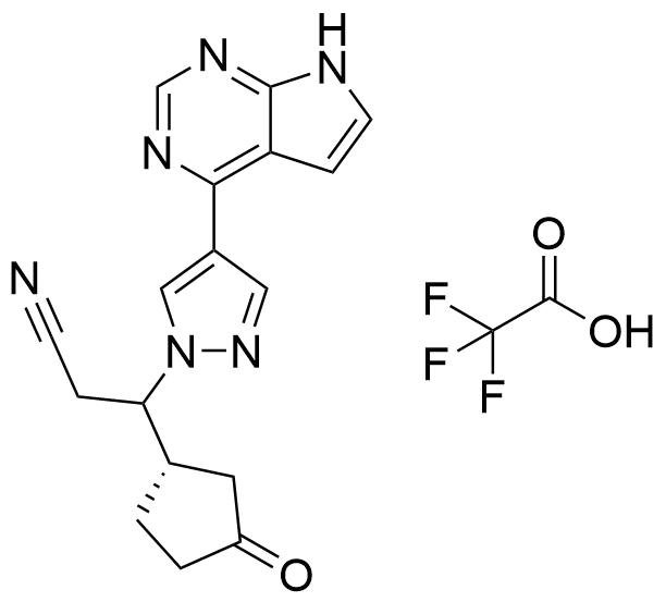 Beta-[(1S)-3-Oxocyclopentyl]-4-(7H-pyrrolo[2,3-d]pyrimidin-4-yl)-1H-Pyrazole-1-propanenitrile Trifluoroacetate Salt - image 1