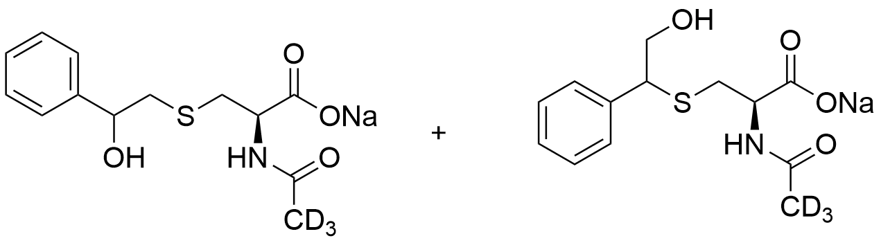 N-Acetyl-S-(2-hydroxy-1-phenylethyl)-L-cysteine-d3 + N-Acetyl-S-(2-hydroxy-2-phenylethyl)-L-cysteine-d3 (Mixture) - image 1
