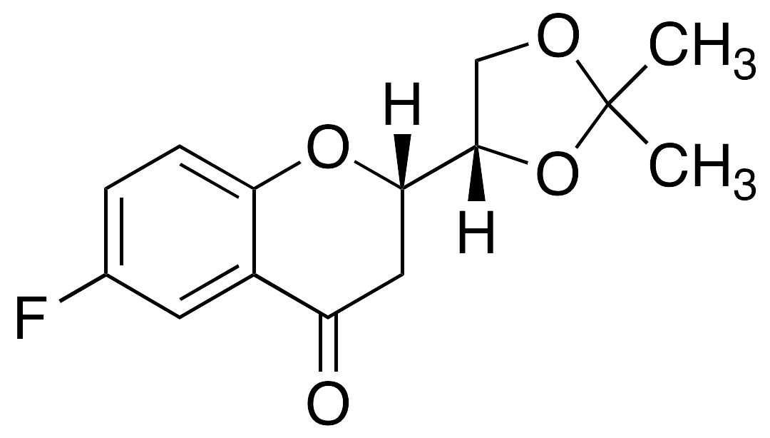 (1’S,2S)-2-[(1’,2’-O-Isopropylidene)dihydroxyethyl]-6-fluorochroman-4-one - image 1